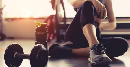 woman working out in recovery